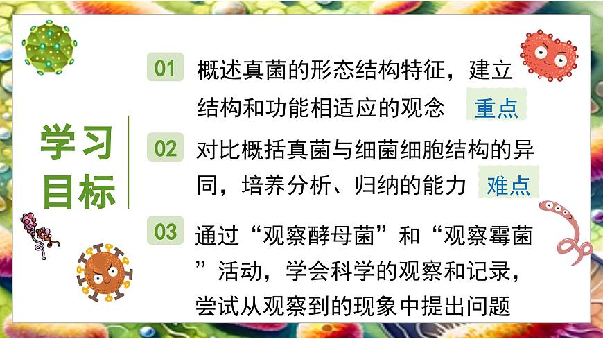 北师大版生物八年级上册5.12.1 微生物的特点和主要类型 第2课时 课件第2页