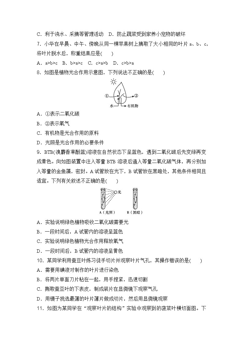 第五单元第二、三章学情评估卷(含答案)2025-2026学年冀少版八年级生物上册第2页