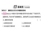 初中生物新人教版八年級上冊第四單元第七章第四節(jié) 選擇健康的生活方式作業(yè)課件（含答案）（2025秋）
