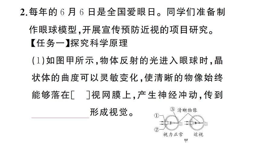 初中生物新人教版八年级上册第四单元第七章综合实践项目 健康生活宣传展演作业课件（含答案）（2025秋）第5页