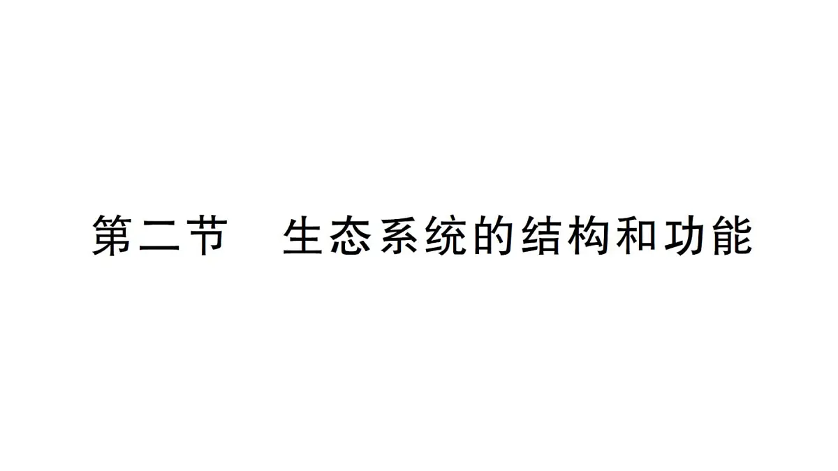 初中生物新人教版八年级上册第五单元第一章第二节 生态系统的结构和功能作业课件（含答案）（2025秋）第1页