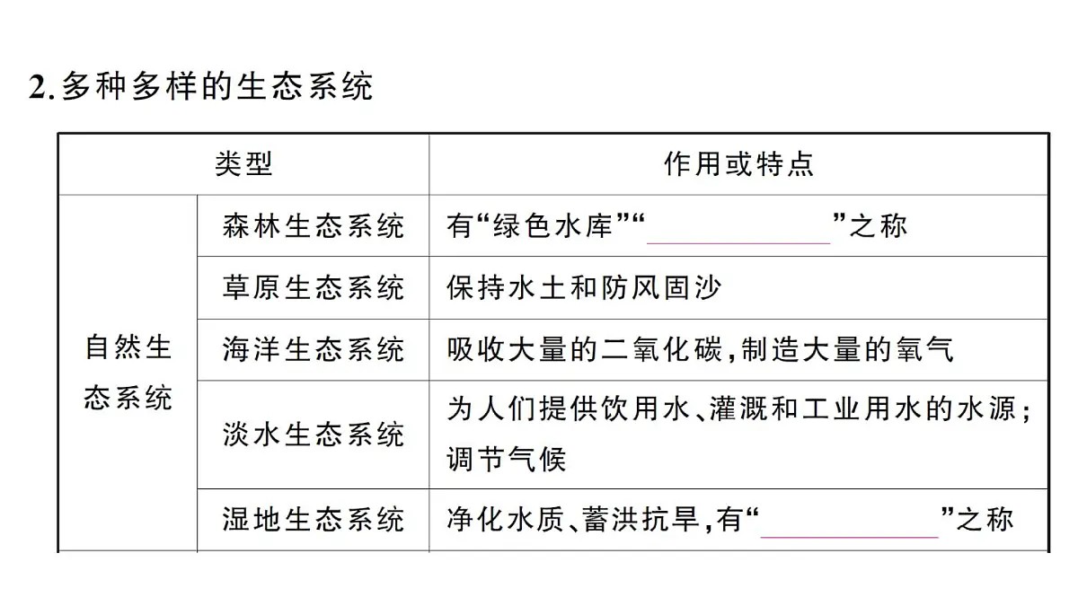 初中生物新人教版八年级上册第五单元第一章第三节 生物圈作业课件（含答案）（2025秋）第3页