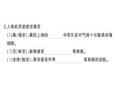 初中生物新人教版八年級上冊第四單元第六章第一節(jié)第二課時 耳和聽覺作業(yè)課件（含答案）（2025秋）
