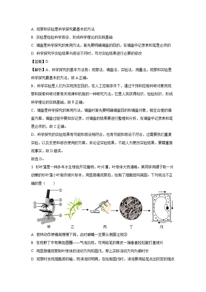 2025年江苏省徐州市中考二模生物试卷（解析版）第2页