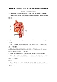 福建省厦门市同安区2024-2025学年七年级下学期期末生物试卷（解析版）