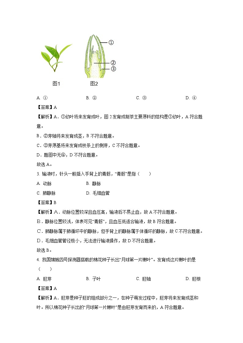 福建省厦门市同安区2024-2025学年七年级下学期期末生物试卷（解析版）第2页