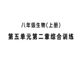初中生物新人教版八年級上冊第五單元第二章綜合訓(xùn)練作業(yè)課件（含答案）（2025秋）