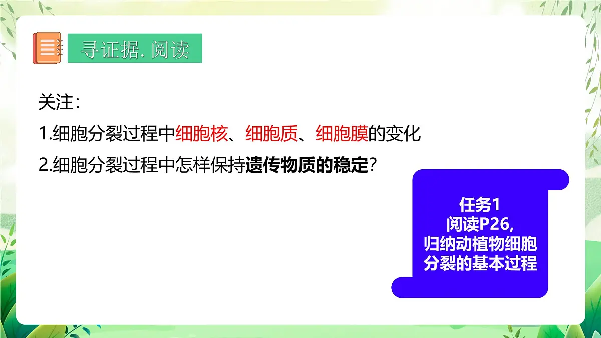 冀少版（2024）生物七上1.2.1 细胞的分裂 课件第5页