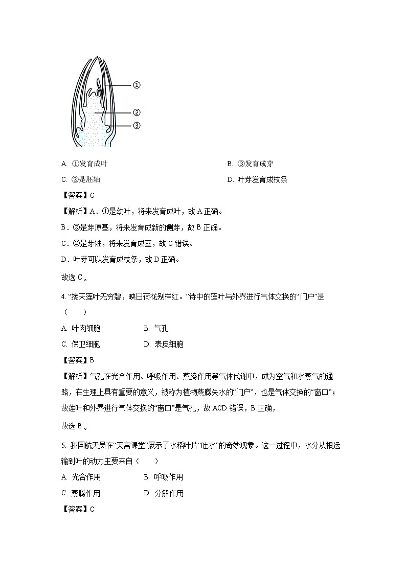 江西省赣州市寻乌县2024-2025学年七年级下学期期末生物试题（解析版）第2页