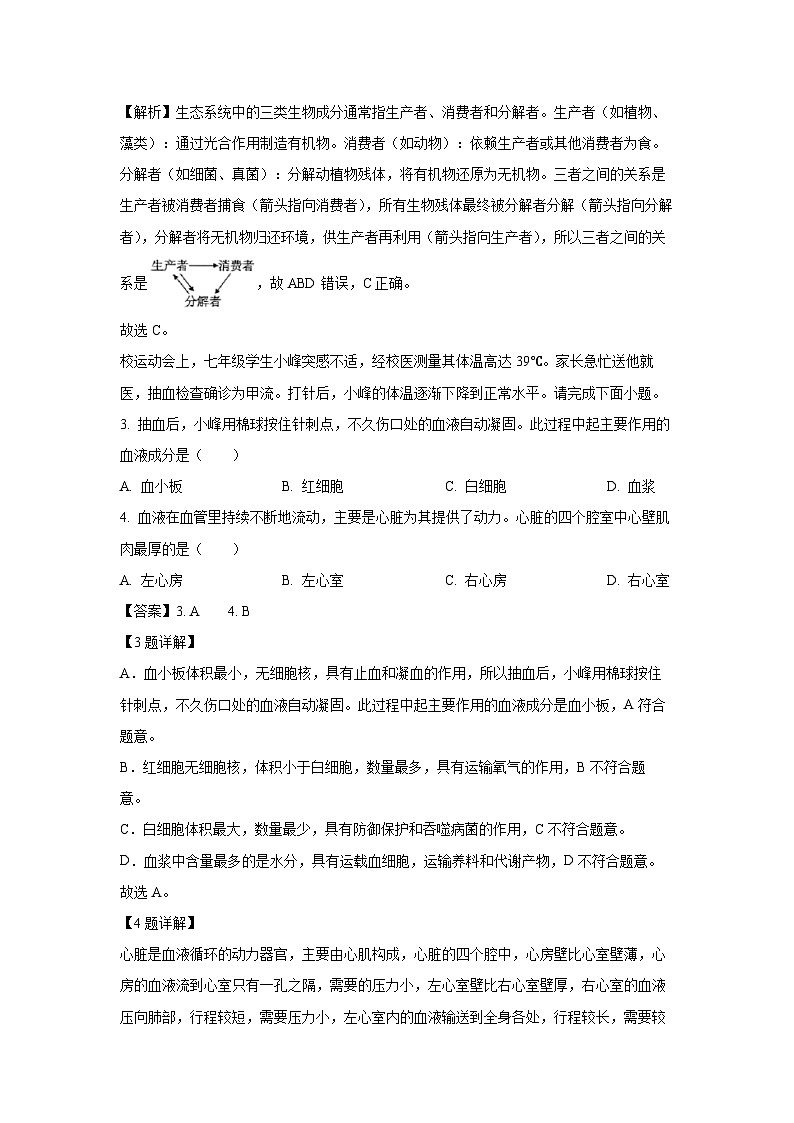 2025年江西省九江市修水县八年级模拟预测六生物试题（解析版）第2页