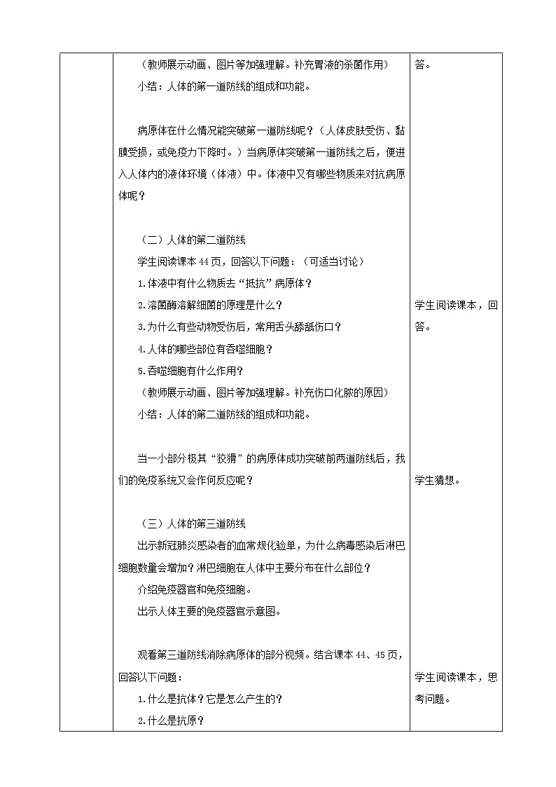 第1课时   人体的三道防线第3页