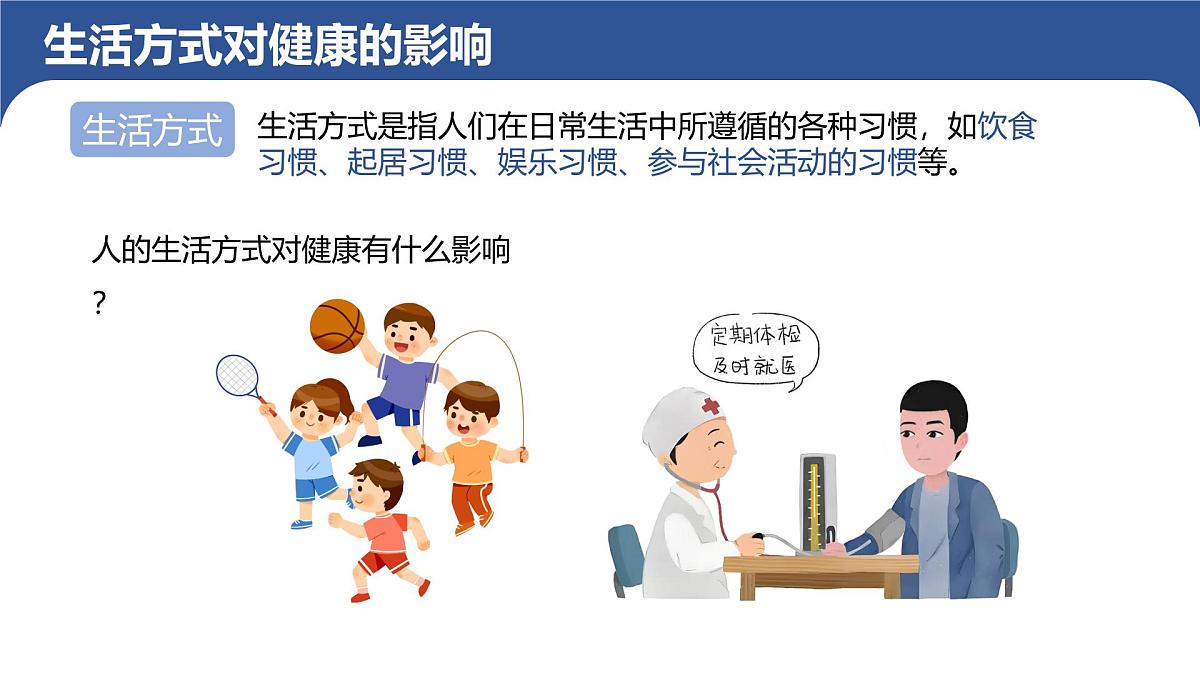 第四单元第七章第四节《选择健康的生活方式》第一课时第6页
