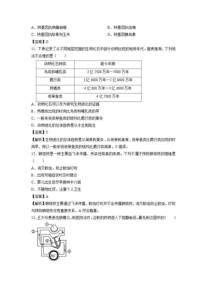 2025年广西中考生物试卷（解析版）第3页