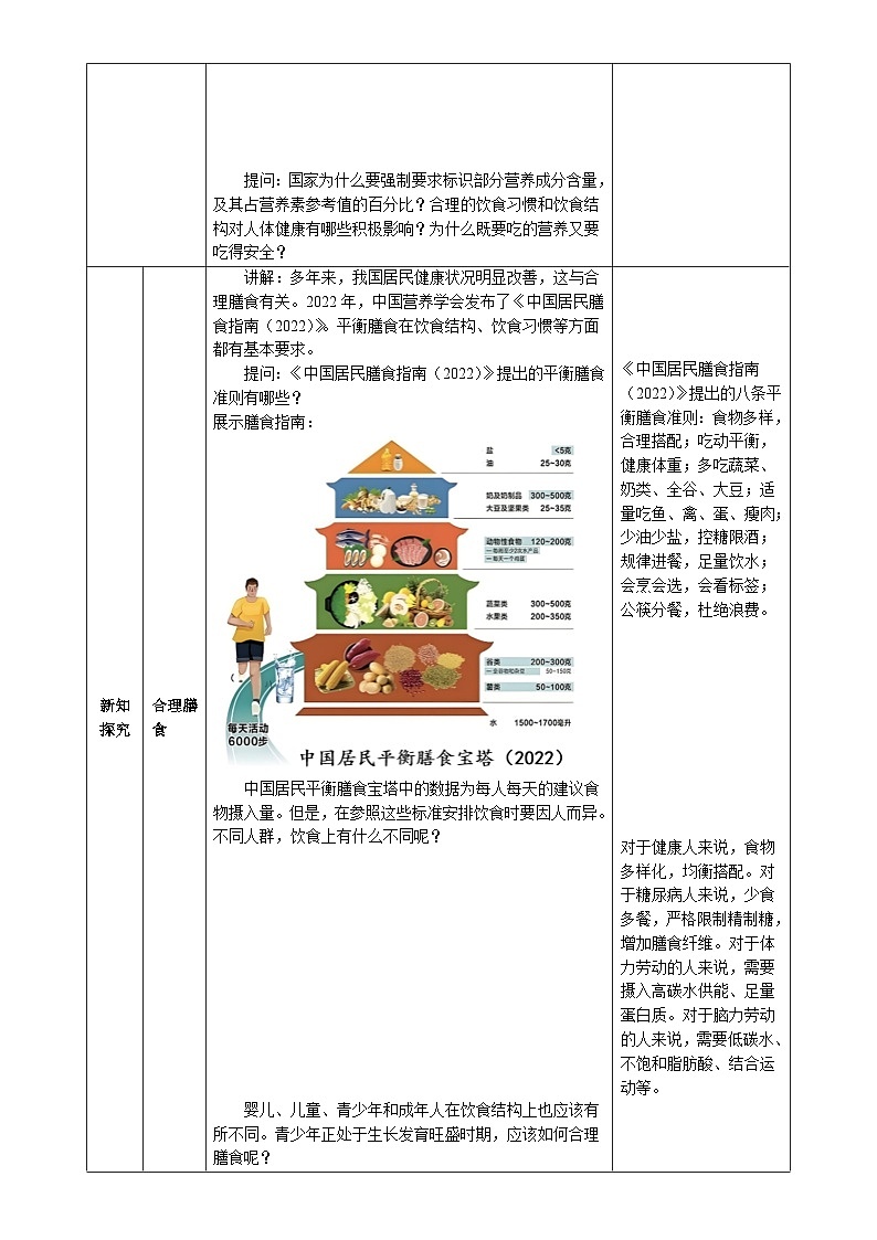 5.12.3 合理膳食与食品安全（教学设计）生物苏教版2024八年级上册 -A4第2页