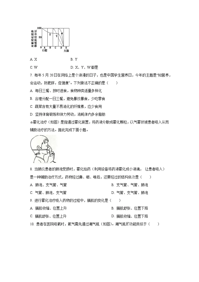湖北省黄冈市部分学校2024-2025学年七年级下学期5月月考生物试卷（学生版）第3页