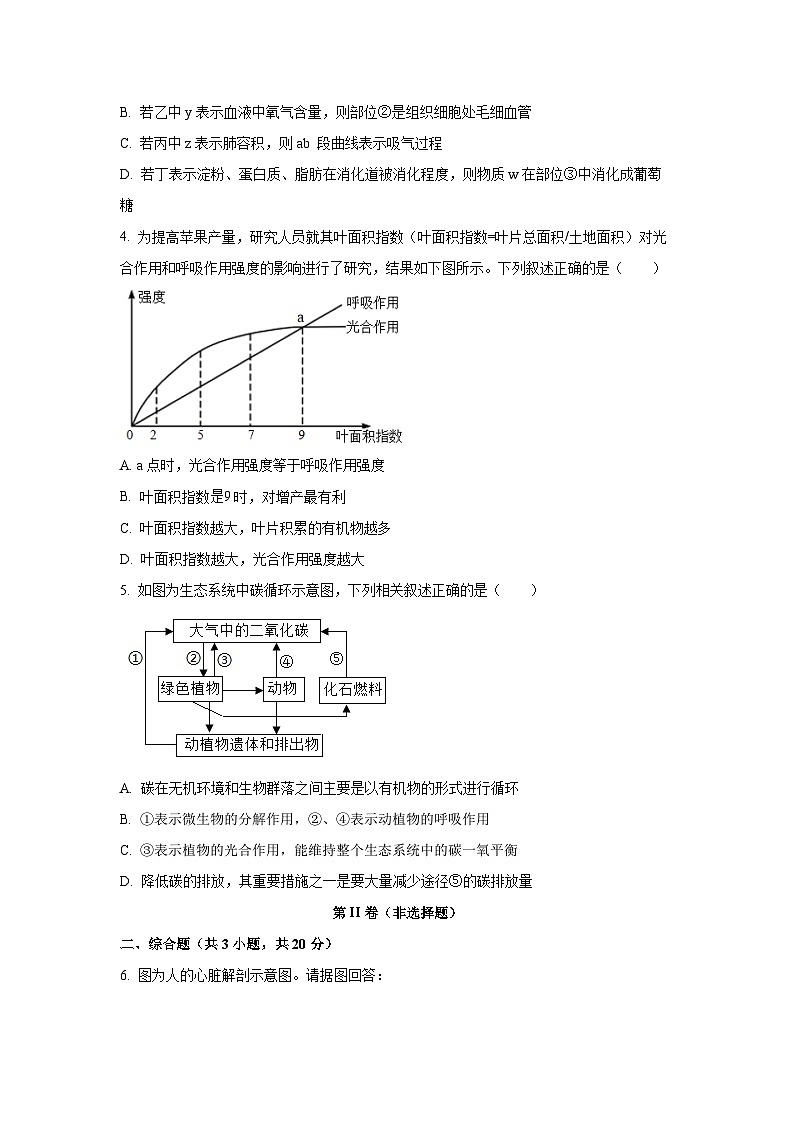 内蒙古锡林郭勒盟三县联考2024-2025学年七年级下学期6月月考生物试卷（学生版）第2页