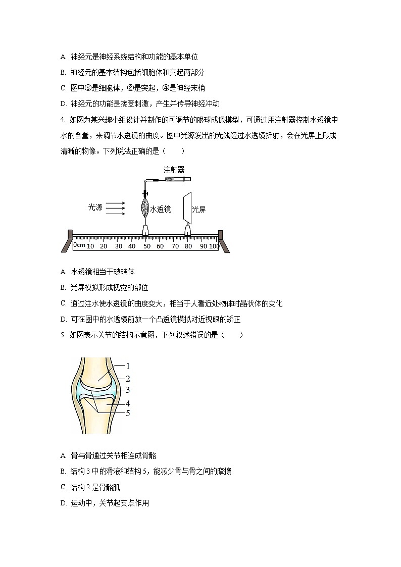 内蒙古锡林郭勒盟三县联考2025-2026学年八年级上学期9月月考生物试卷（学生版）第2页
