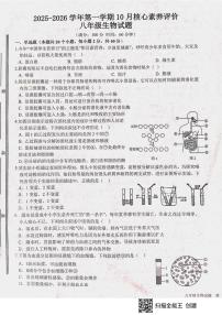 山东省枣庄市山亭区2025-2026学年八年级上学期10月月考生物试题