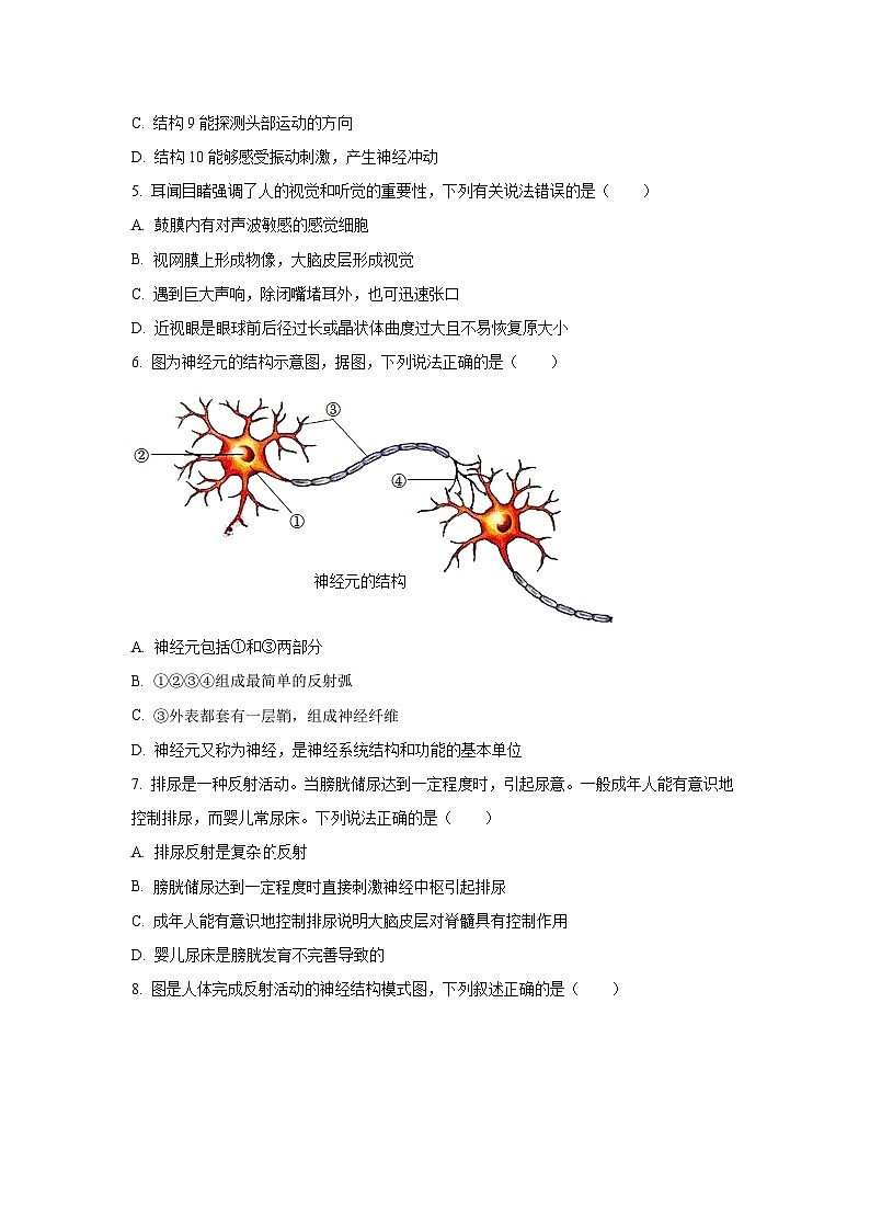 河南省南阳市桐柏县联考2025-2026学年八年级上学期9月月考生物试题（学生版）第2页