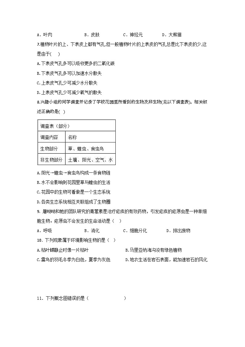 2023年下学期邵阳市第七中学期中考试试题卷 (1)第2页