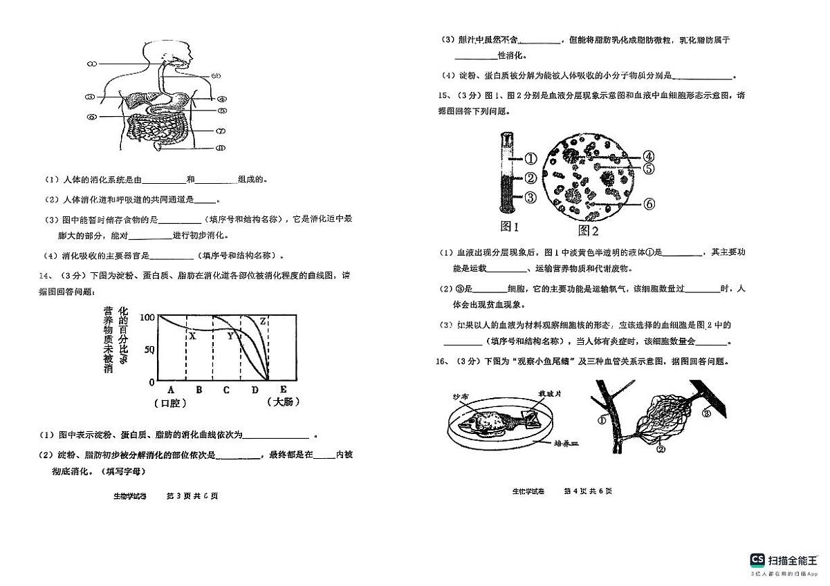 辽宁省沈阳市辽中区2025-2026学年八年级上学期11月期中生物试题第2页