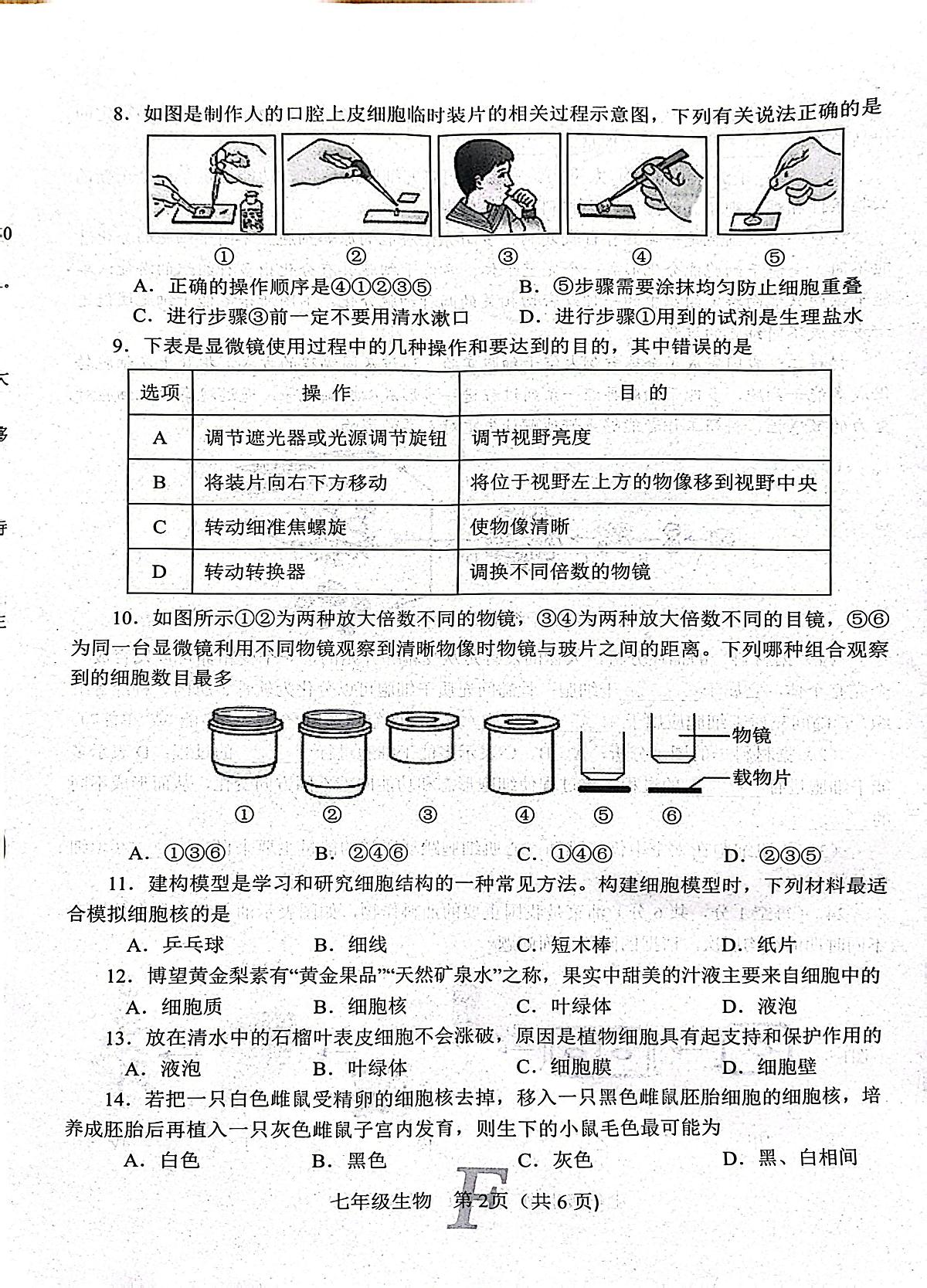 河南省南阳市方城县2025-2026学年七年级上学期11月期中生物试题第2页