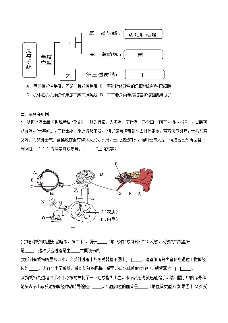 内蒙古自治区赤峰市松山区2025-2026学年八年级上学期期中考试生物试卷（含答案）第2页