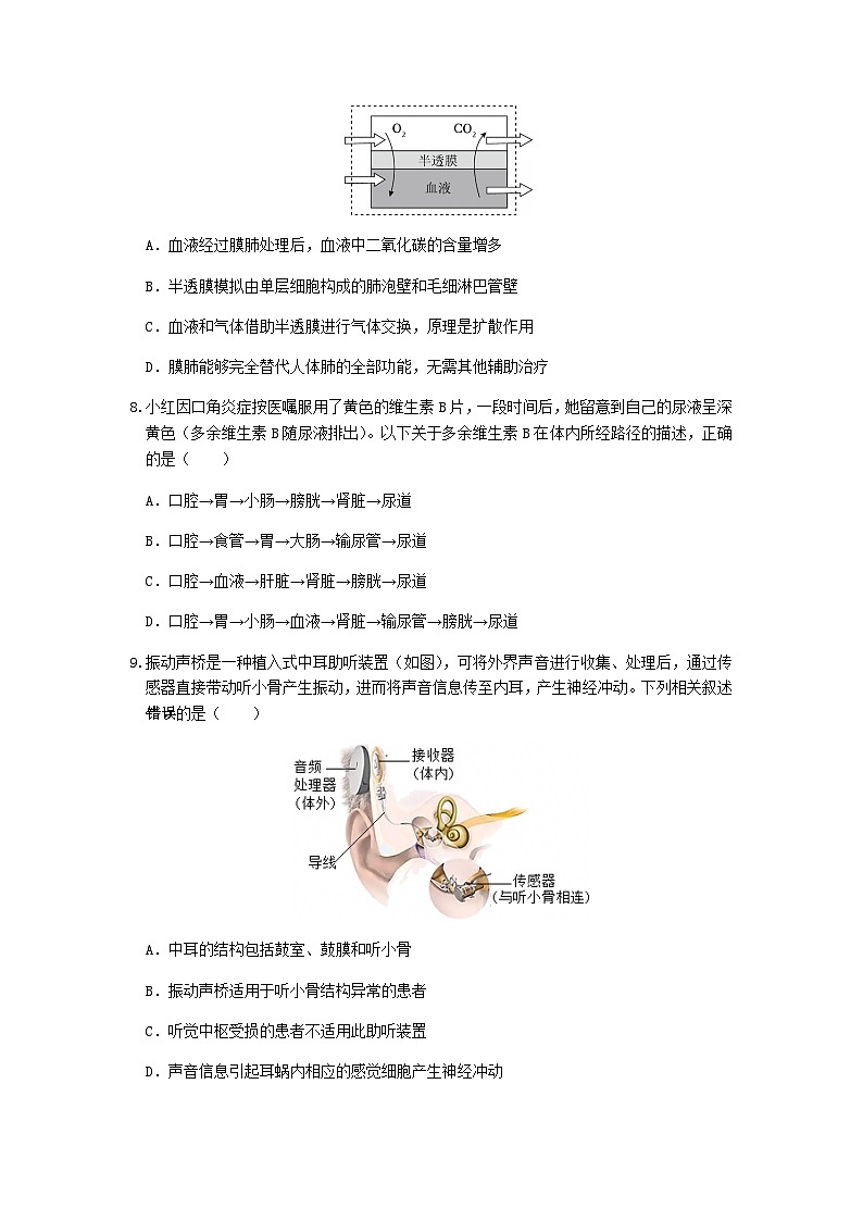 江苏省南通市启东市2025--2026学年八年级上学期生物期中试卷（含答案）第3页