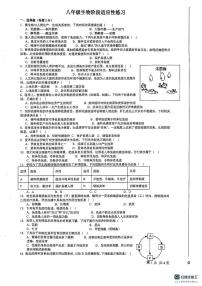 安徽省宿州市埇桥区2025-2026学年八年级上学期11月期中生物试题