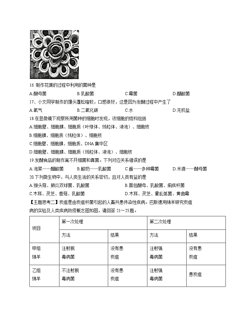 广东省韶关市2025-2026学年八年级上学期期中考试 生物试卷第3页