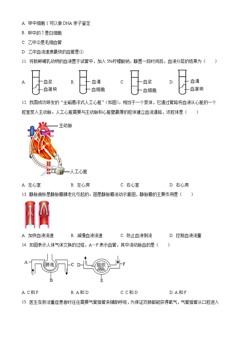 江苏省盐城市鹿鸣路初级中学2025-2026学年八年级上学期期中 生物学试题第3页