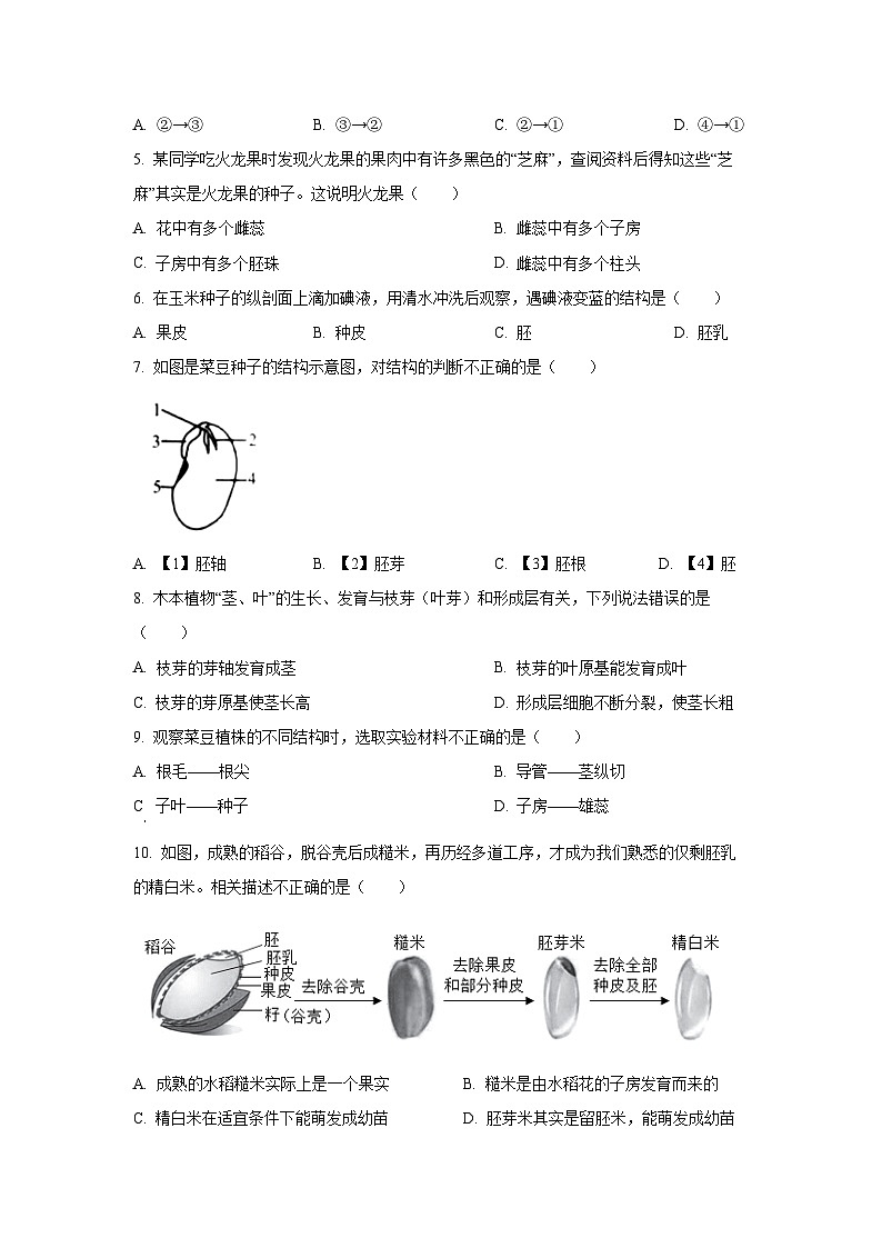 山东省济宁市邹城市2024-2025学年八年级上学期期中生物试卷（学生版）第2页