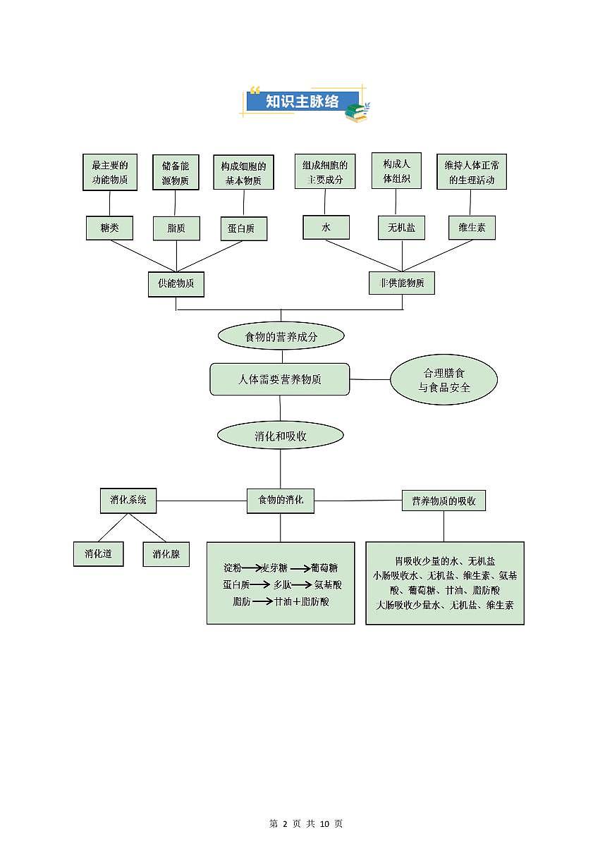 2024版济南版八年级上册生物第5单元高频常考核心知识清单默写版+背诵版第2页