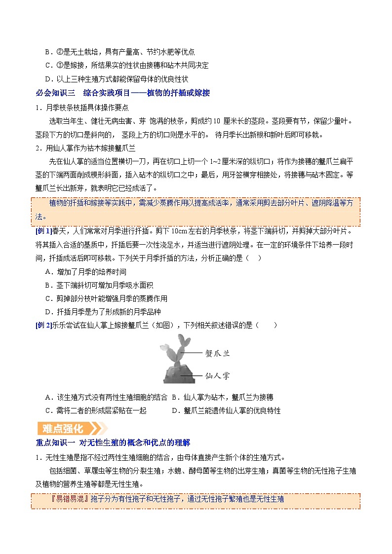 6.1.1 无性生殖（提升讲义）（原卷版）第3页