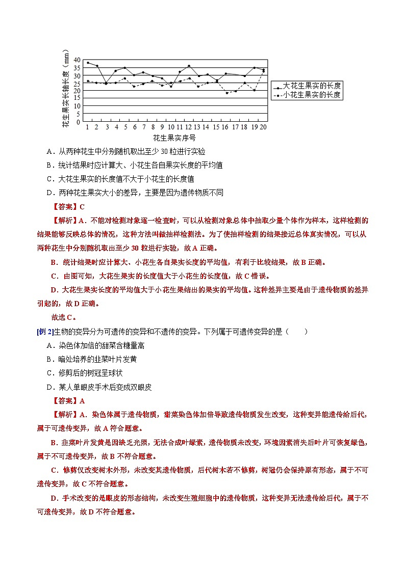 6.2.5 生物的变异（提升讲义）生物新教材人教版八年级下册（解析版）第2页