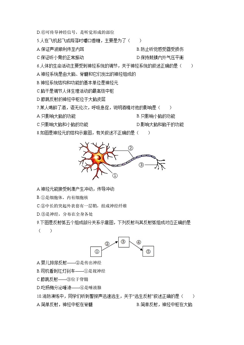 吉林省吉林市昌邑区校联考2025-2026学年八年级上学期期中生物试卷（学生版）第2页