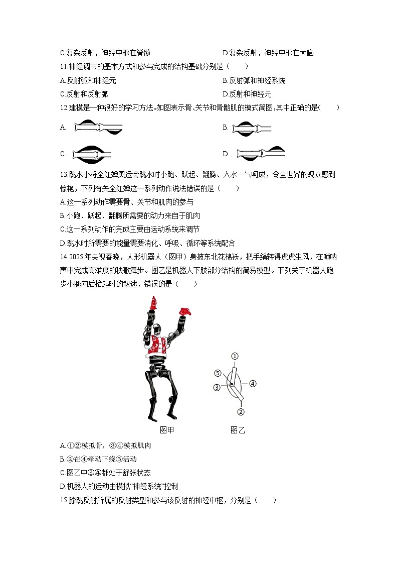吉林省吉林市昌邑区校联考2025-2026学年八年级上学期期中生物试卷（学生版）第3页