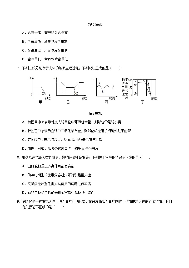 2024年中考生物（吉林）第三次模拟考试（含答案）第3页