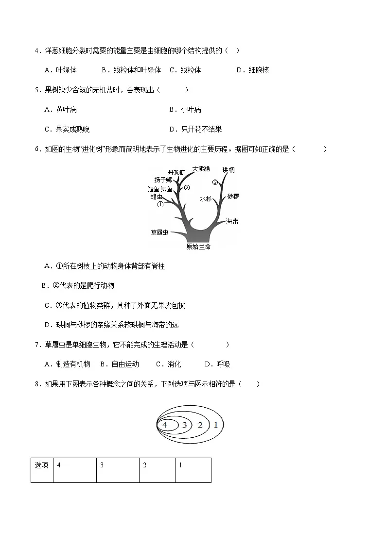 2024年中考生物（济南）第二次模拟考试（含答案）第2页