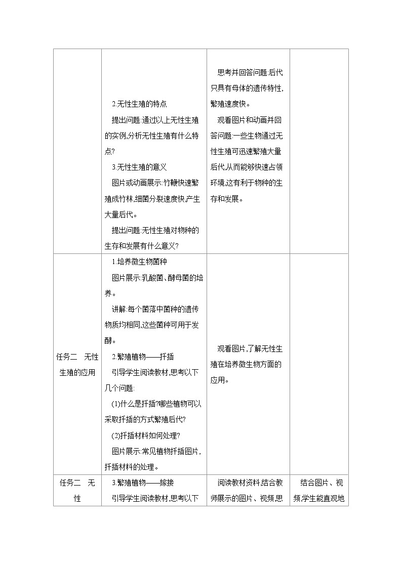6.1.1无性生殖 教案 人教版生物八年级下册第3页