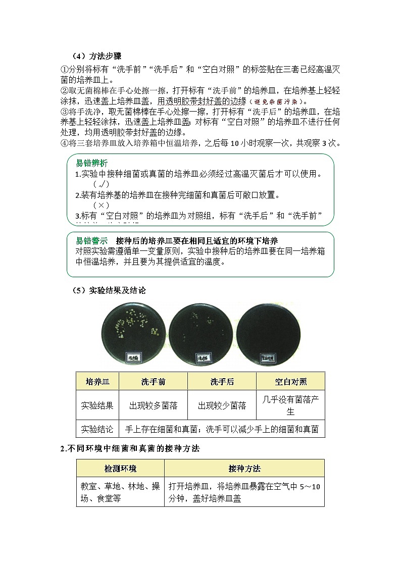专题06  微生物（word） 2025-2026学年初中生物人教版2024一轮复习讲义知识清单+习题（原卷版）第3页