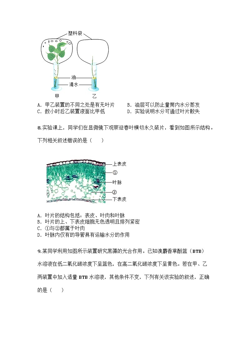 河南省濮阳市范县2024-2025学年七年级下学期期中生物试题第3页