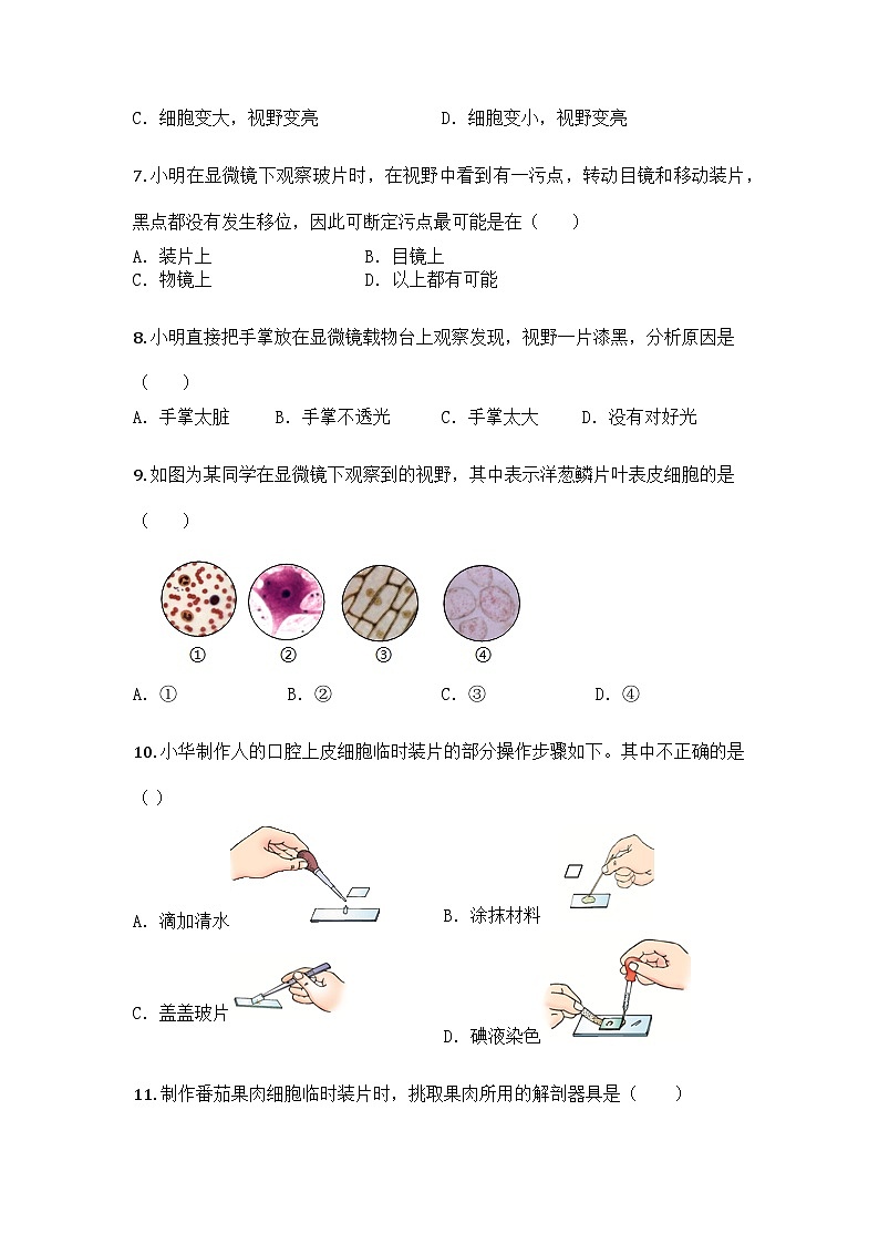 河南省商丘市民权县部分农村初中联考2025-2026学年七年级上学期期中生物试题第2页