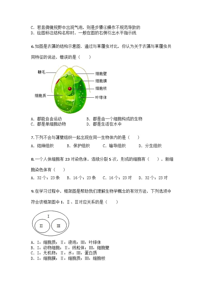 河南省信阳市罗山县2025-2026学年七年级上学期期中生物学试题第2页