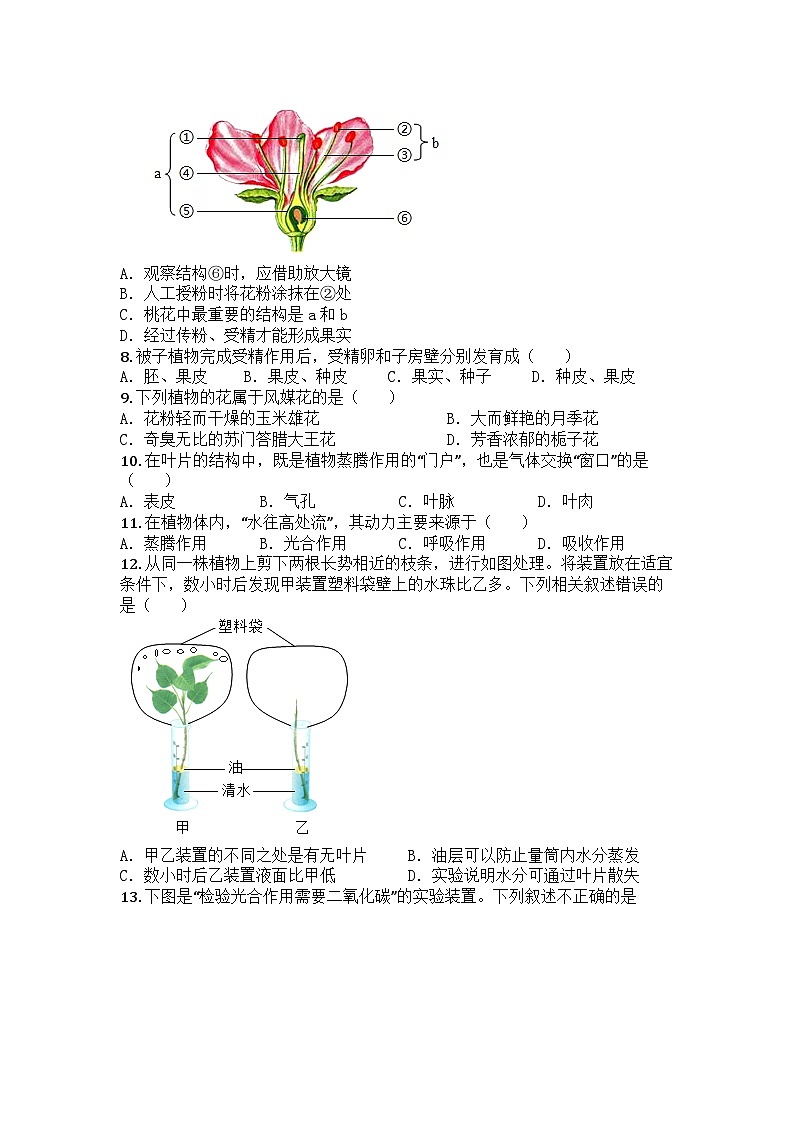 河南省信阳市息县2024-2025学年七年级下学期3月月考生物学试题第2页