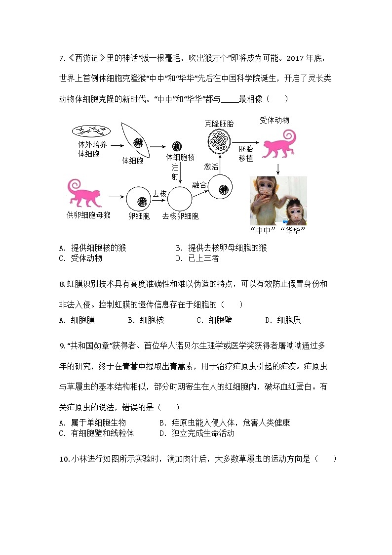 河南省濮阳市2024-2025学年七年级上学期期末生物试题第3页