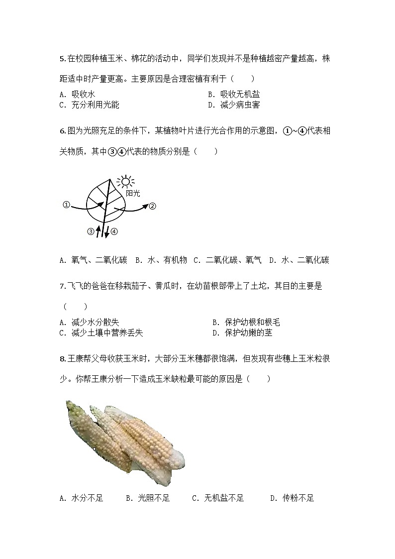 河南省濮阳市2024-2025学年七年级下学期期末生物试题第2页
