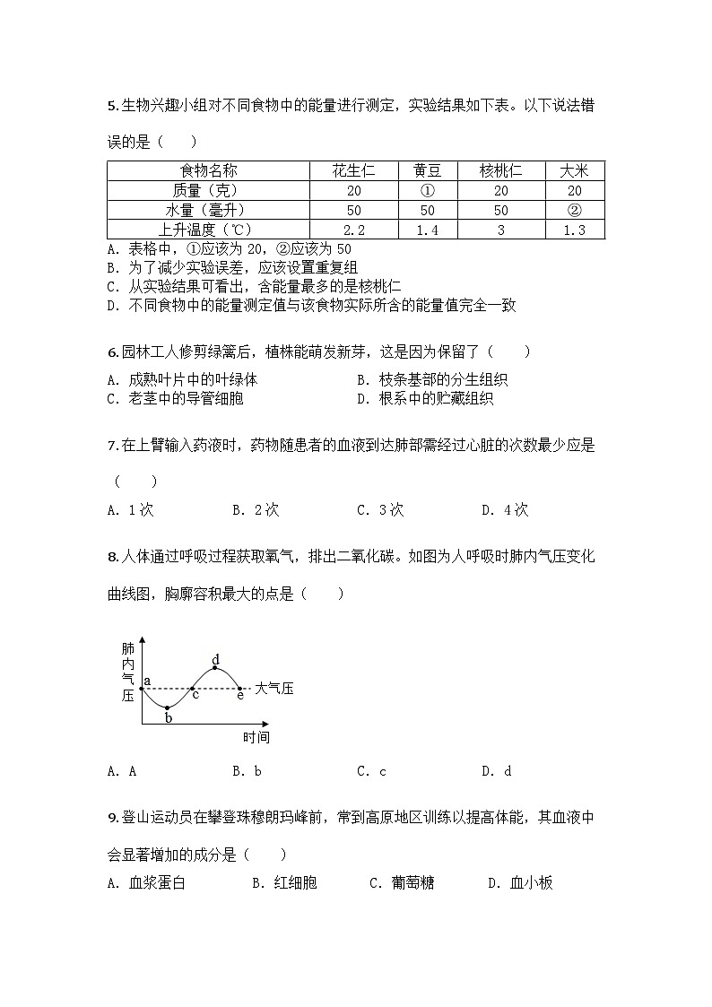 河南省商丘市梁园区2024-2025学年七年级下学期期末生物试题第2页