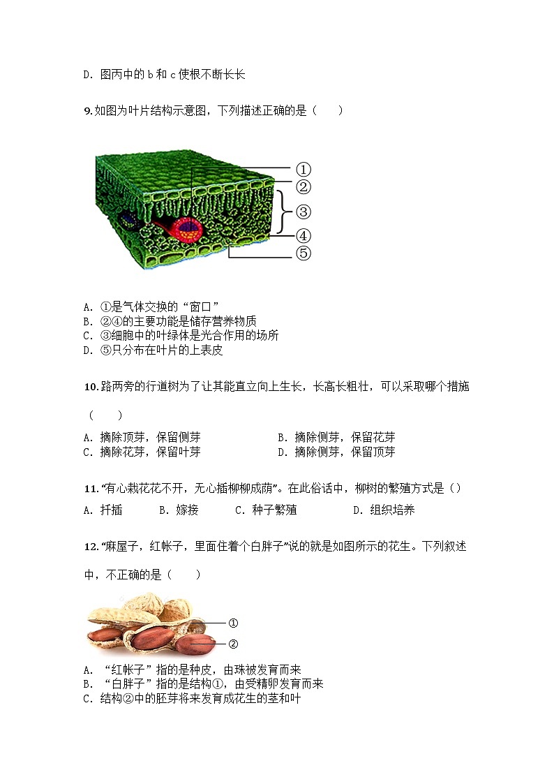 河南省周口市扶沟县2024-2025学年七年级下学期期末生物试题第3页