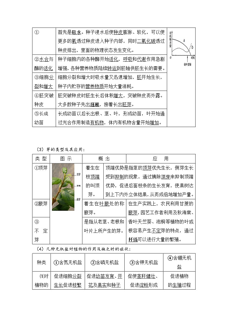 人教版（2024）七年级下册生物期末复习重点考点提纲（含答题技巧） 讲义第3页